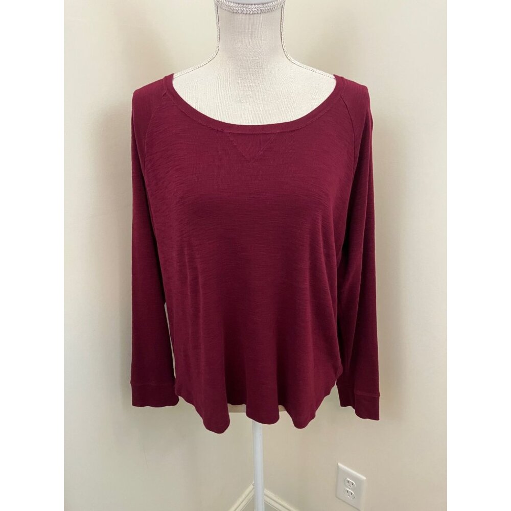 Liz Claiborne Weekend Red Long Sleeve Top Size Large